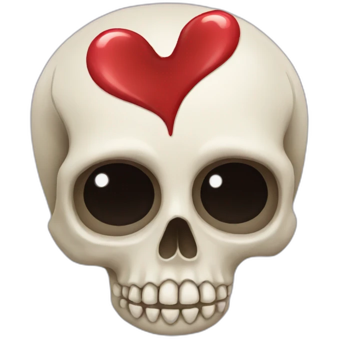 Skull heart emoji