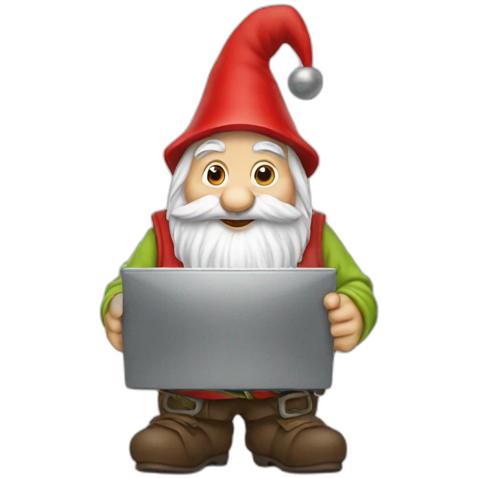 gnome with computer emoji