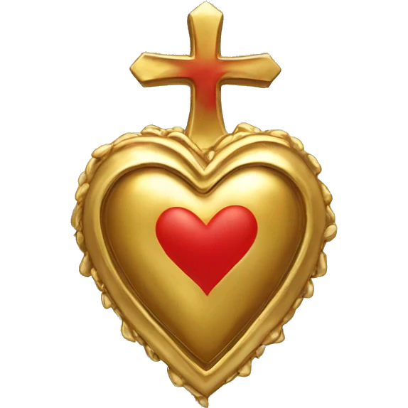gold sacred heart emoji
