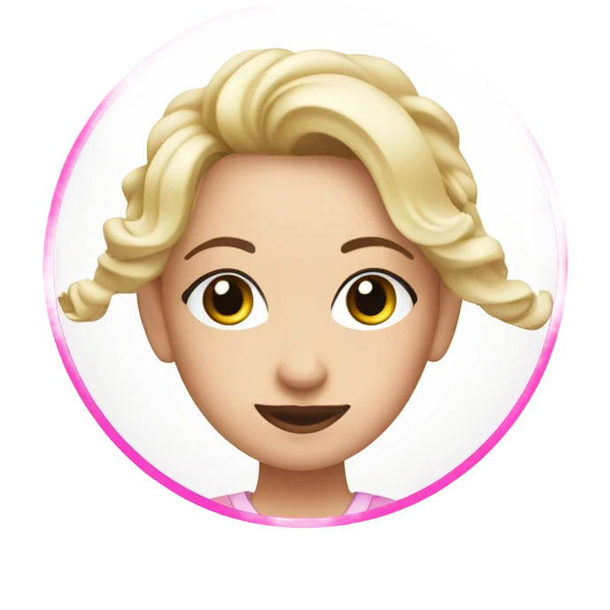 WOW salon with black text, white background and all in a pink circle  emoji