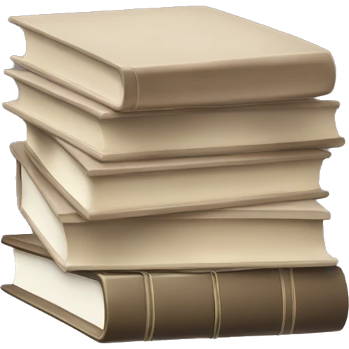 A stack of books in neutral colours  emoji