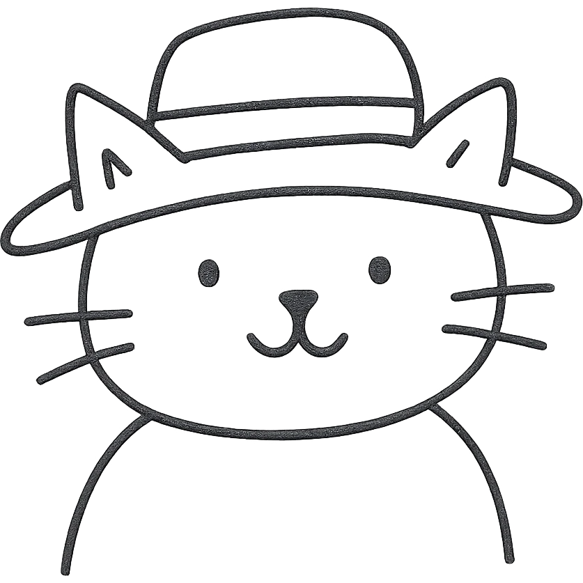 cat wearing a hat emoji