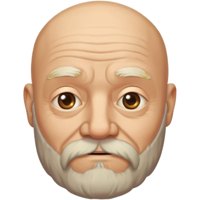 bearded old bald man bust emoji