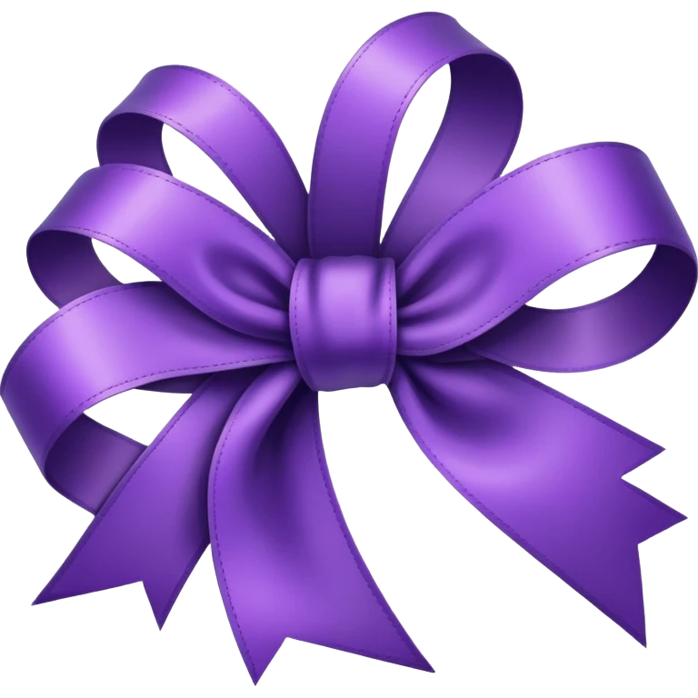 Purple cure ribbon emoji