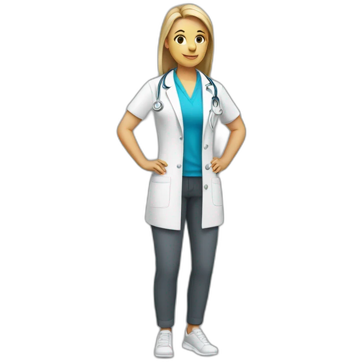 physiotherapist working girl emoji