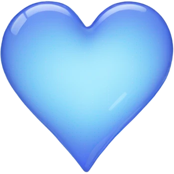 Soft periwinkle glass heart  emoji