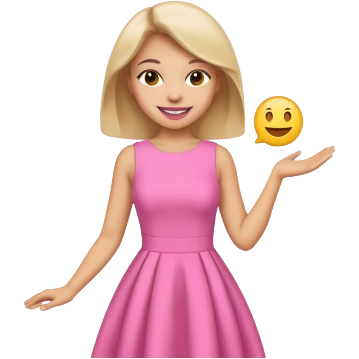 woman Social, diplomatic, stylish — the ultimate people-pleaser. in pink dress 
more dinamic emoji  emoji