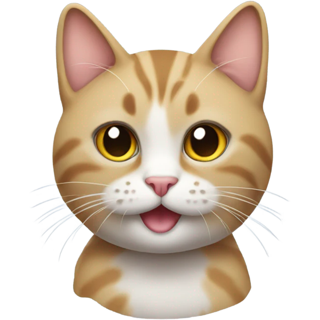 Cat wearing a goodie  emoji