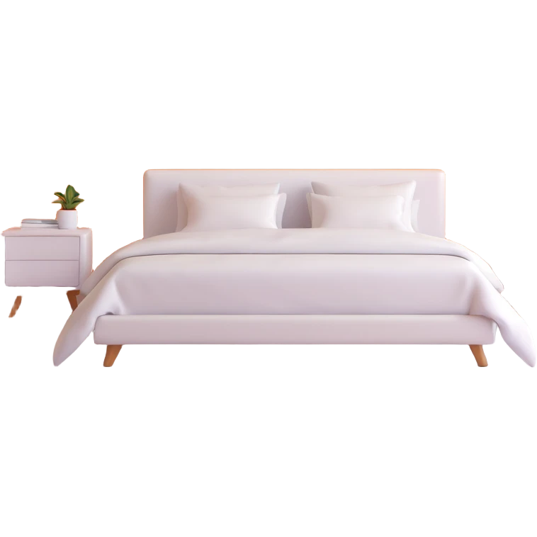 clean modern minimalist bedroom with blue color scheme, sleek furniture emoji