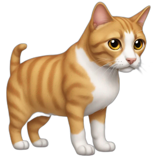 cat on dog emoji