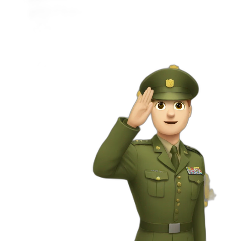 Military salute emoji