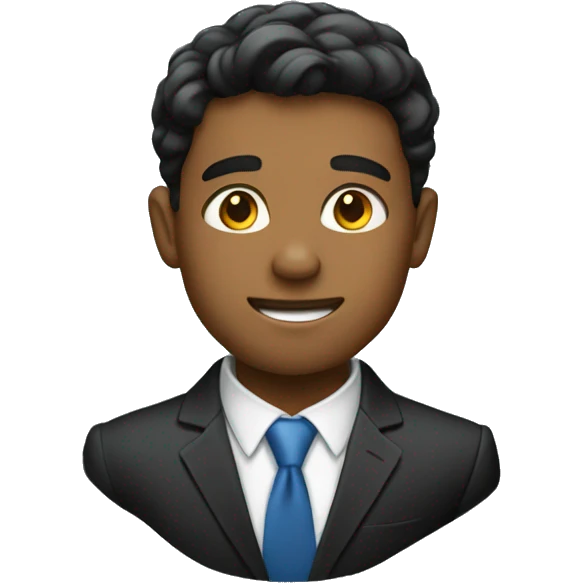 a college boy in suit emoji