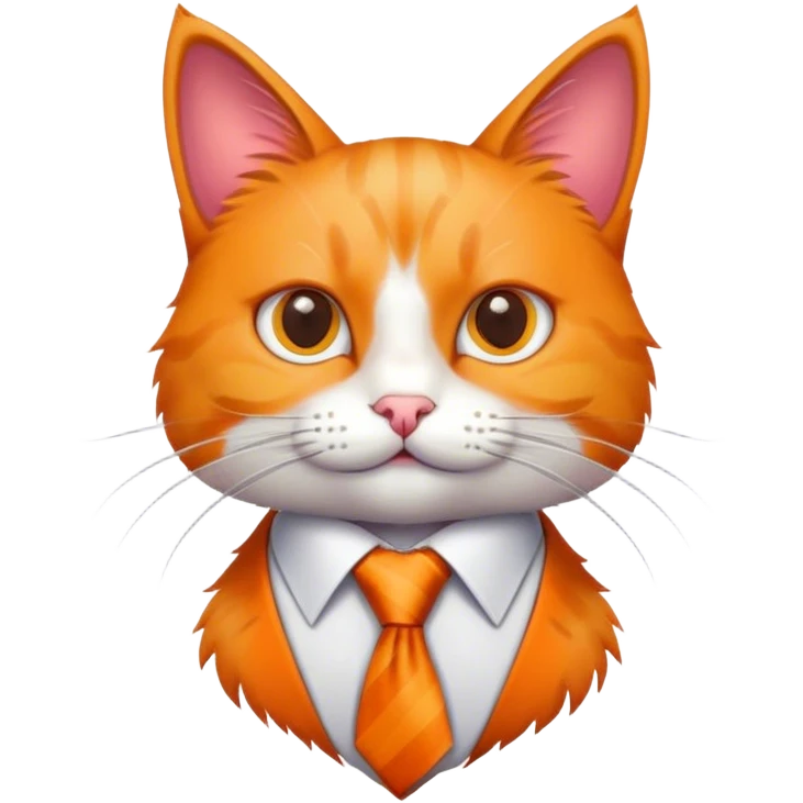 cat with tie emoji