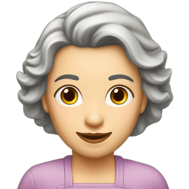 Frau-braunhaarig-essen-glücklich- emoji