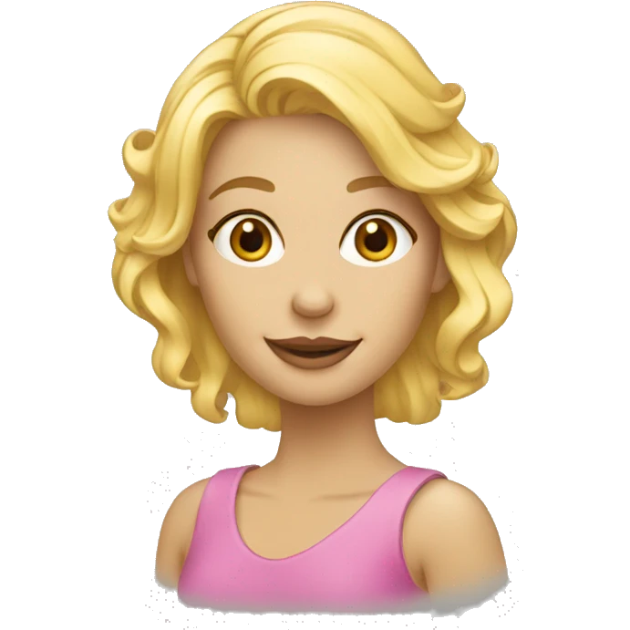 vrouw blond haar emoji