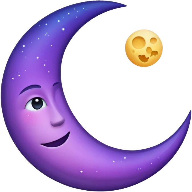 Crescent purple moon emoji