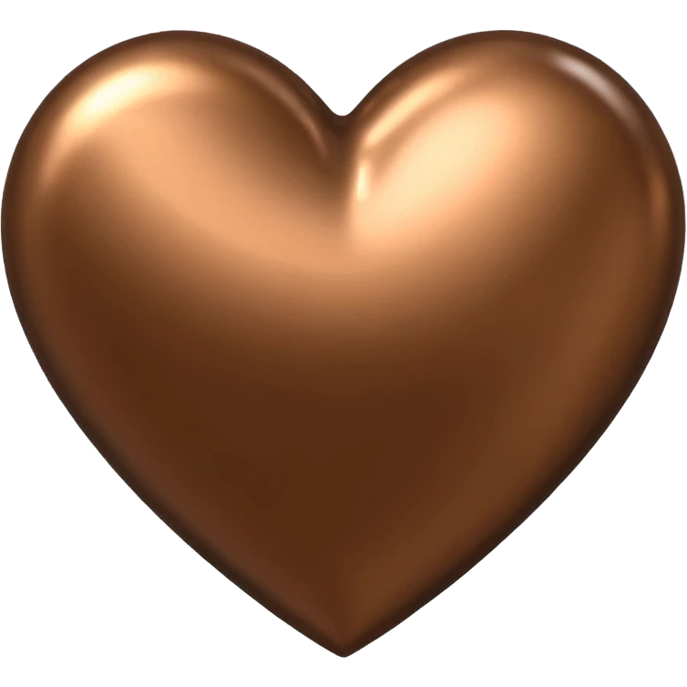 heart with a metallic bronze finish emoji