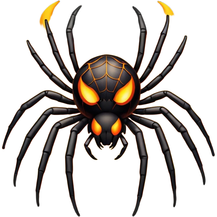 Burning spider emoji