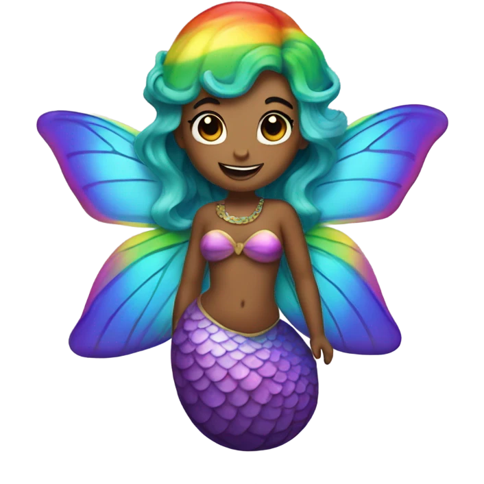 rainbow horn butterfly mermaid  emoji