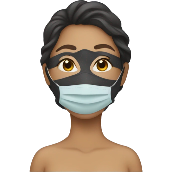 women wearing a mask emoji