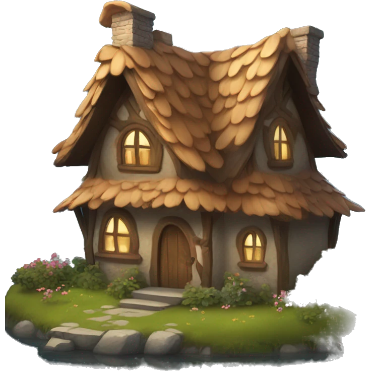 mystical fairy brown cottage  emoji