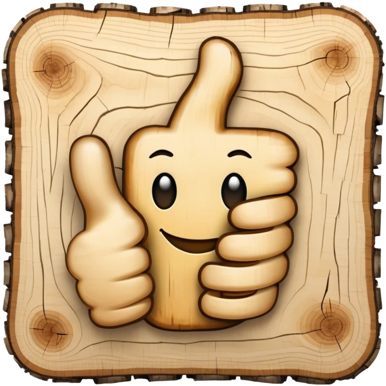 thumbs up emoji made of birch tree emoji