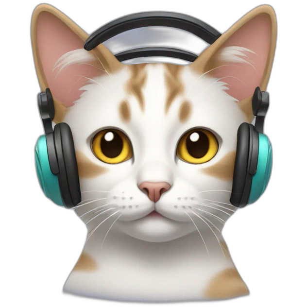 cat in headphones emoji