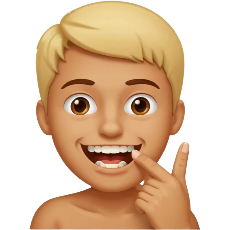 Mordiéndose el dedo emoji