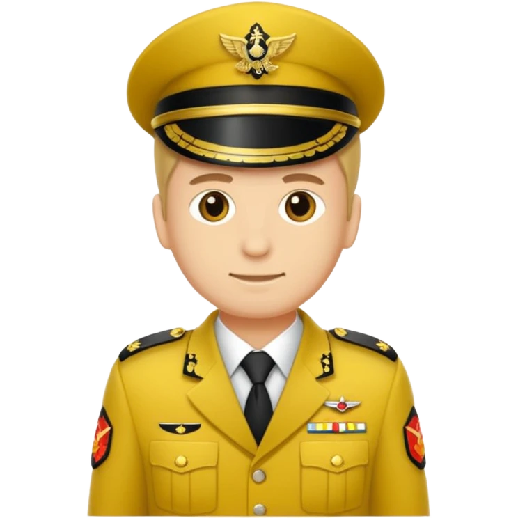 Eine salutierenden Emoji (Hautfarbe: gelb ) in Armee Klamotten männlich salutierend emoji