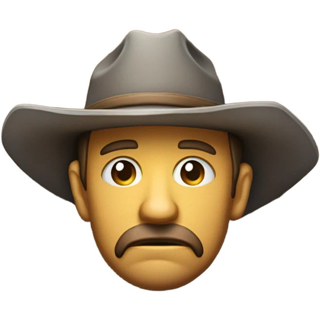 Sad cowboy emoji