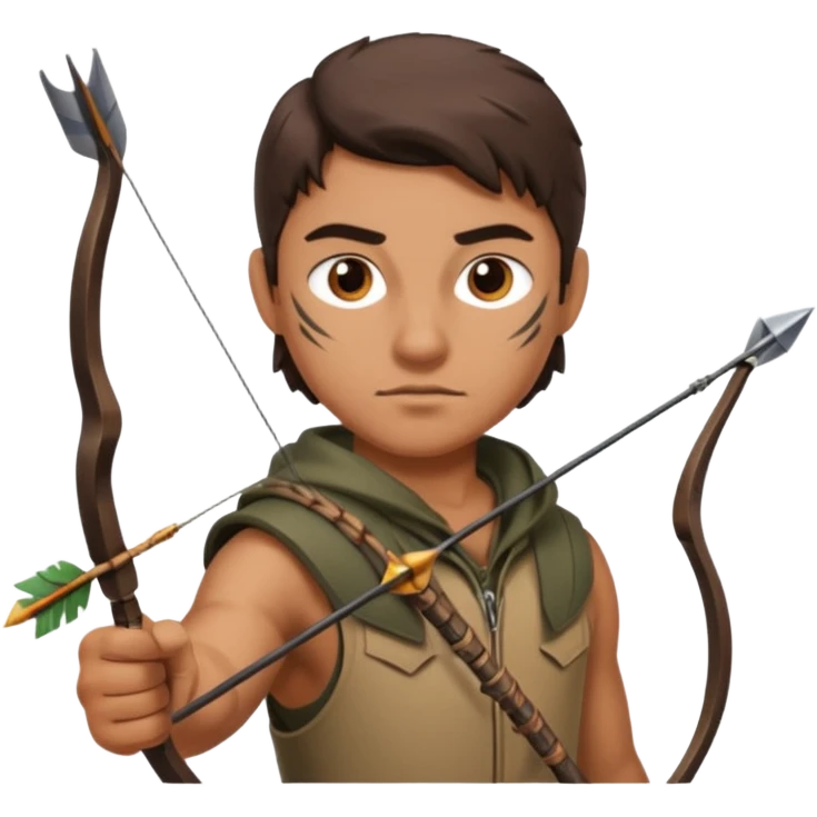 The classic hunter image with bow and arrow emoji