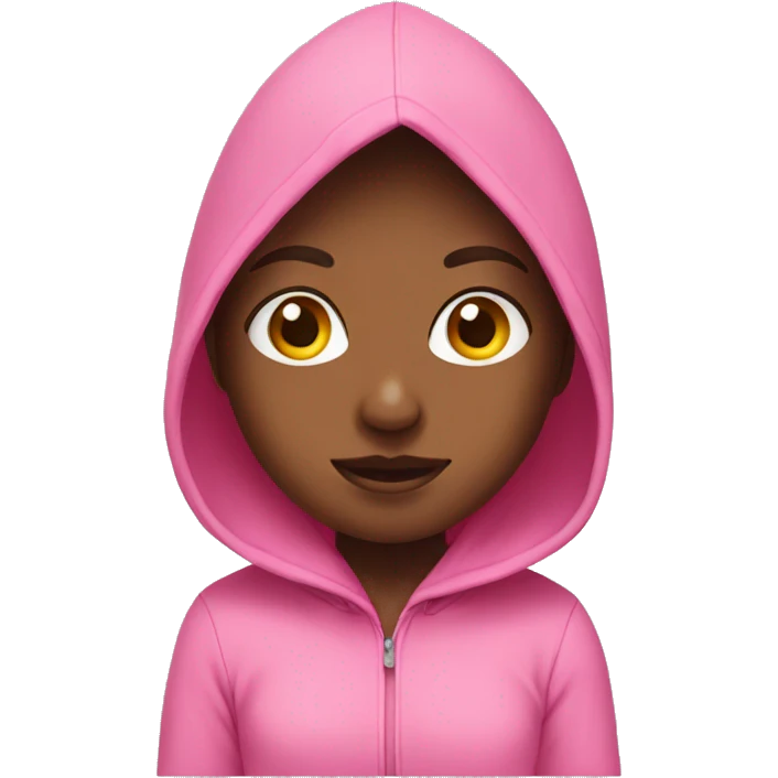 girl wearing pink hoodie emoji