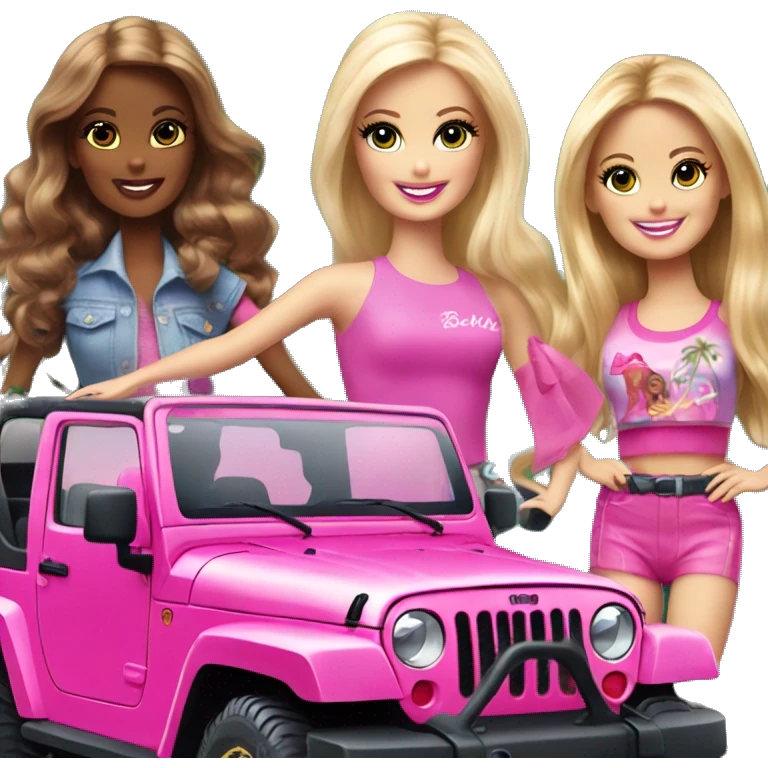 Barbie themed jeep adventure  emoji