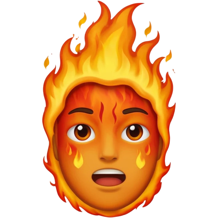 Spontaneous human combustion emoji