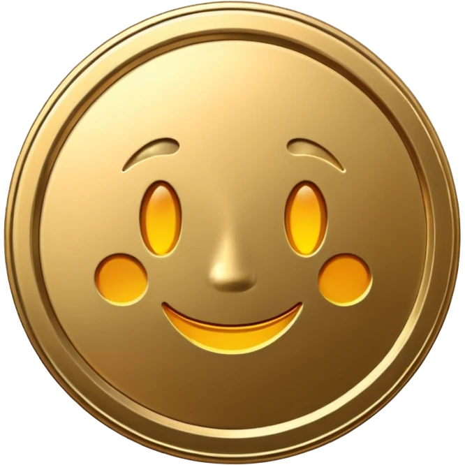 generate a token like a regular, real-life coin  emoji