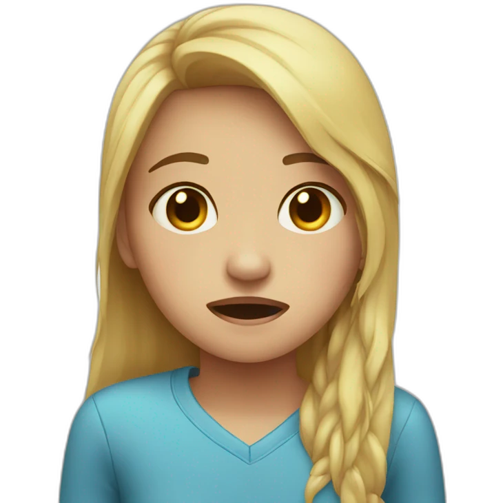 girl crying emoji