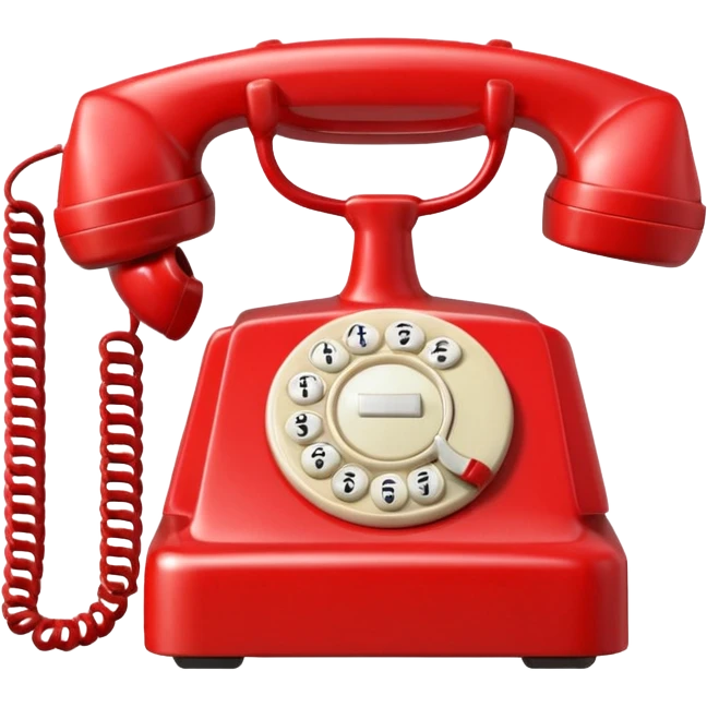 red telephone front view emoji