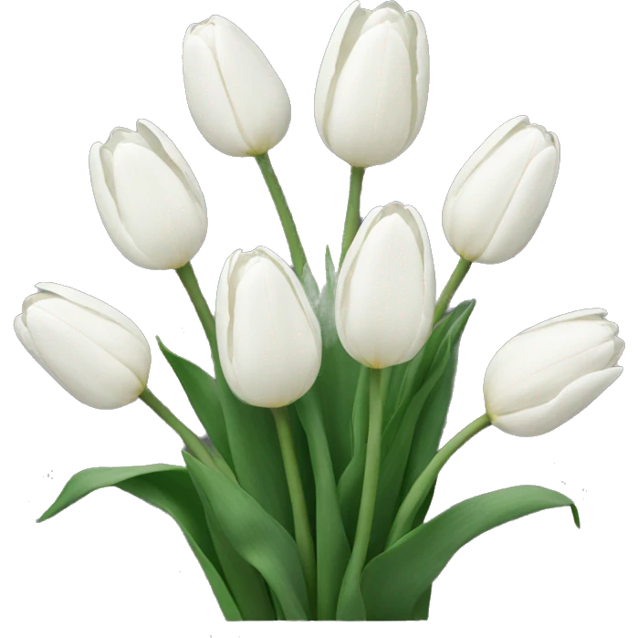 White tulips emoji