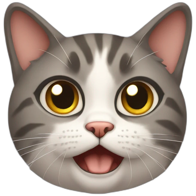 A perplexed cat emoji