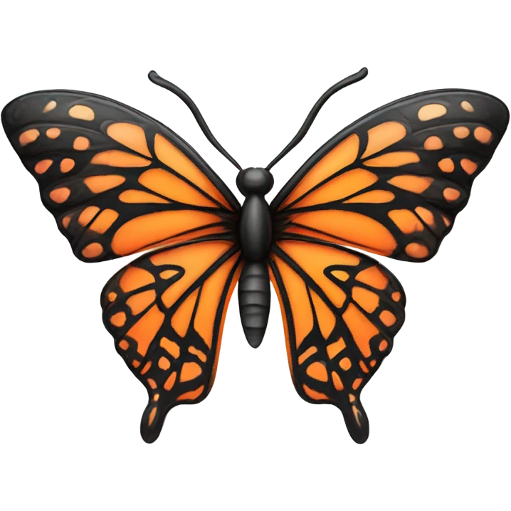 Butterfly orange emoji