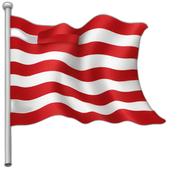 Schwarz weiß rote Fahne emoji