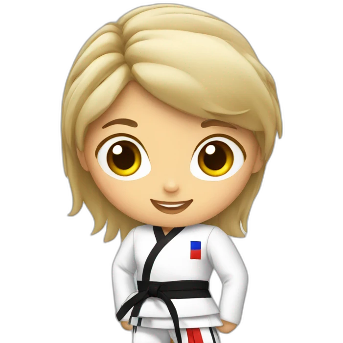 Taekwondo girl emoji