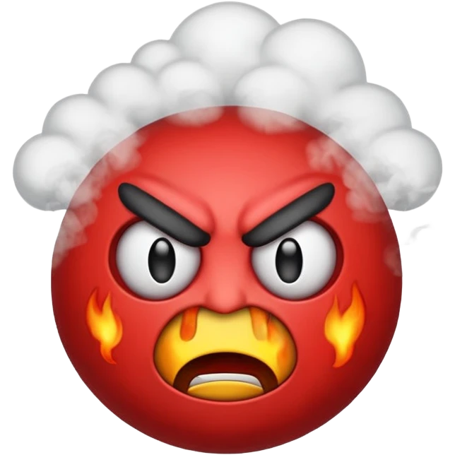furious emoji with steam coming out of ears emoji