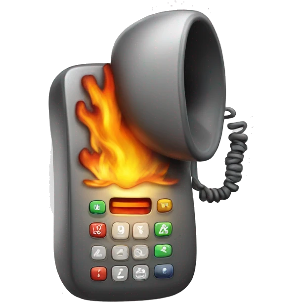Telefono che va a fuoco emoji