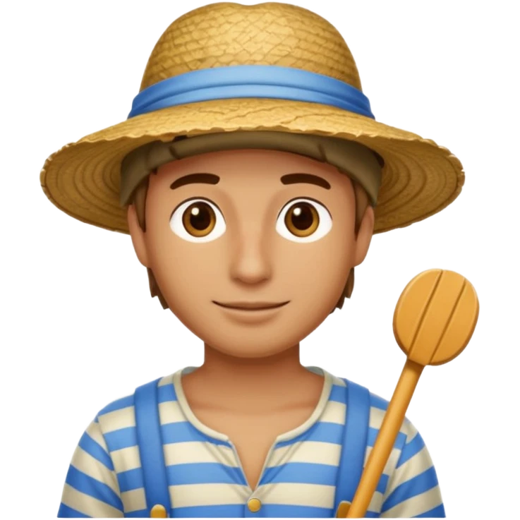 Gondolier striped shirt emoji