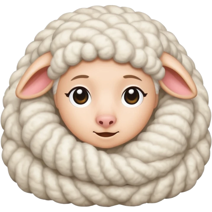 person hiding underneath sheep emoji