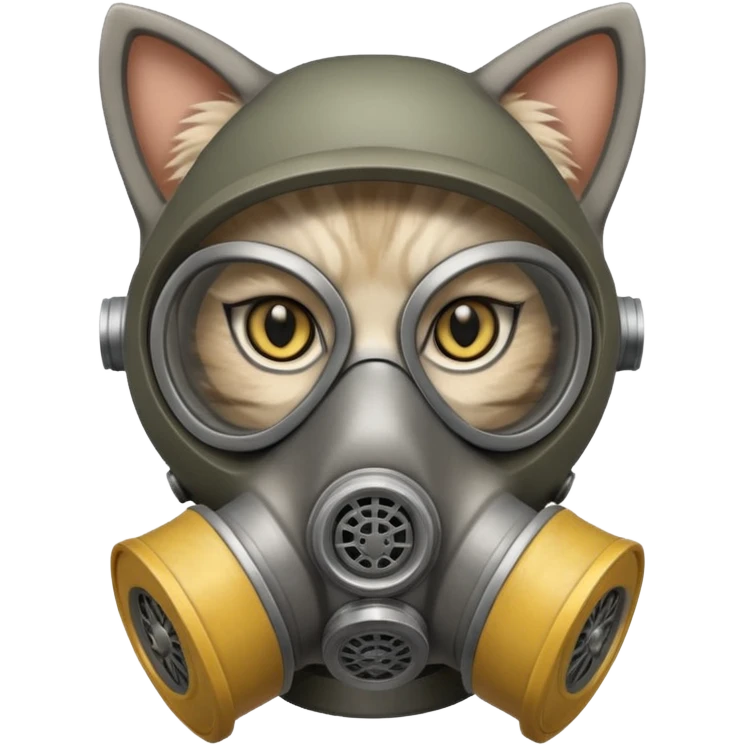 cat with gas masks emoji