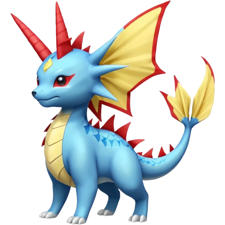 Manectric-Vaporeon-Salamence-Electrike-Furfrou-koi-Fakemon-fusion, full body emoji