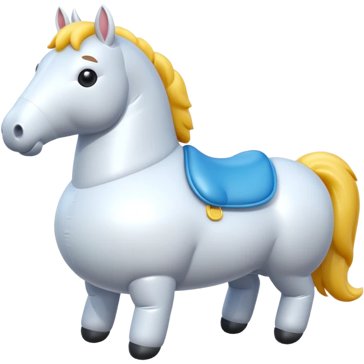 puffy inflatable fat horse   emoji