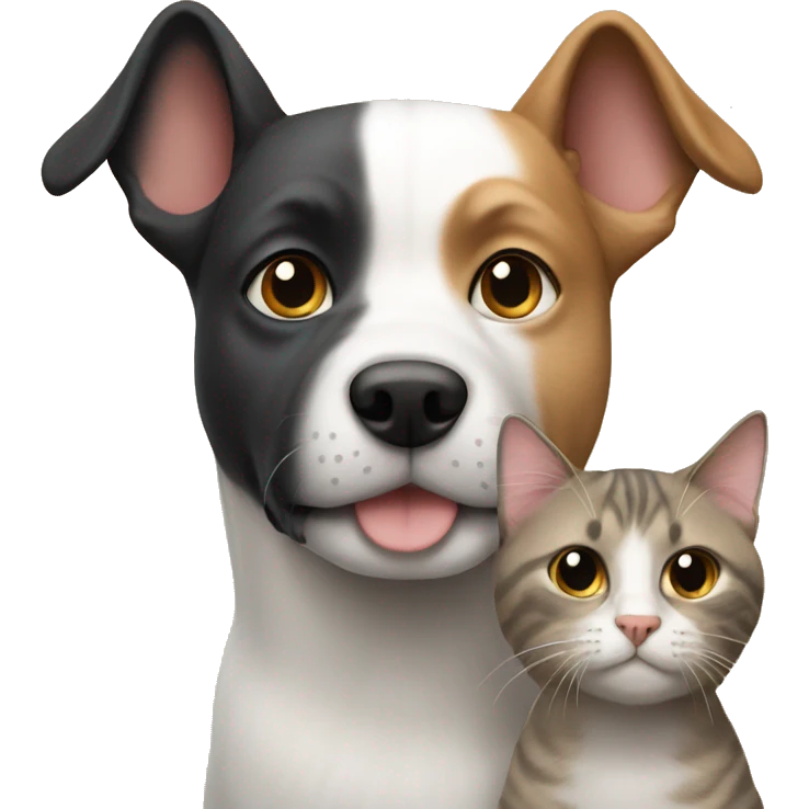 Dog with cat emoji